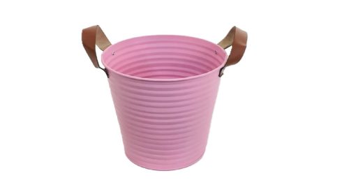 KASPÓ BÁDOG PINK BŐRFÜLES 140-B-22-05 D18/13XH16CM 1DB