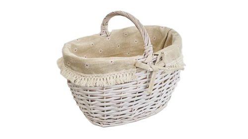 KOSÁR BEVÁSÁRLÓ FEHÉR 68-174/S 28X21XH16/21CM 1DB