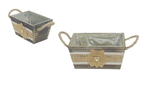 KASPÓ FA BARNA CSIPKÉS MASNIS 232-W-210/M 21X15XH10CM 1DB