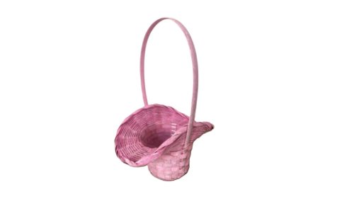 FLORENTIN BAMBUSZ ANTIKOLT PINK 66-54-A/PINK 22X17XH13/30CM 8/72 1DB