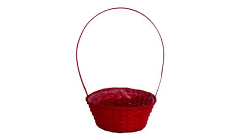 FLORENTIN BAMBUSZ OVÁL 66-2/PIROS 30X22XH13/49CM 1DB