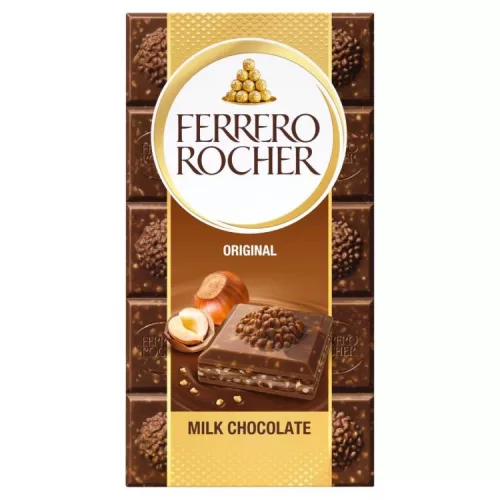 FERRERO ROCHER PRÉMIUM TÁBLÁS CSOKOLÁDÉ MILK 90G