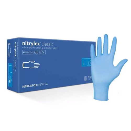 NITRYLEX BASIC KESZTYŰ KÉK "L" PÚDERMENTES 100DB