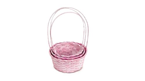 FLORENTIN BAMBUSZ ANTIKOLT PINK S/3 66-44-A/21X10/36CM 1DB