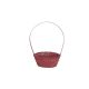 FLORENTIN BAMBUSZ OVÁL ANTIKOLT PIROS 66-2-A/30X22X13/49CM 1DB