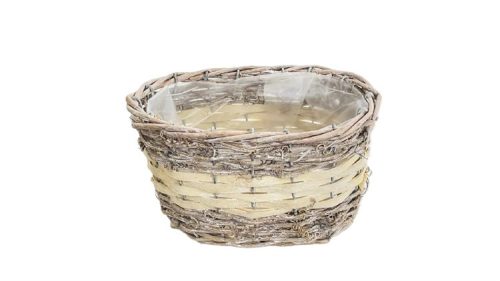 KASPÓ VESSZŐ OVÁL NATÚR 90-22-41/FEHÉR 20X13X11CM 1DB
