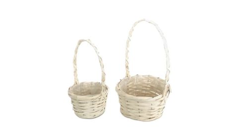 FLORENTIN VESSZŐ KEREK FEHÉR S/2 17-1-10 D20XH10/32CM 1DB