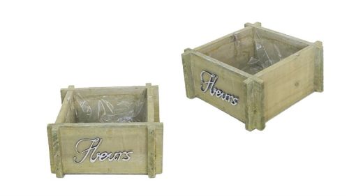 KASPÓ NATÚR FLEURS FELIRATTAL 140-W-504/S 16/14X16/14X8CM 1DB
