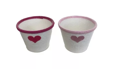 PAPÍRKASPÓ EGYSZÍNŰ SZÍV D13 9-13/FEHÉR D13XH11,5CM 1DB