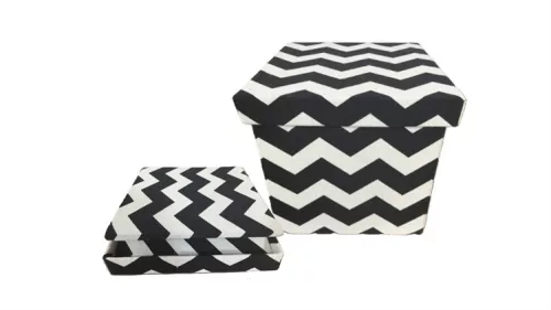 DOBOZ TEXTIL MOBIL CIKK CAKK FEKETE 55-LM-167 20X20XH19CM 1DB