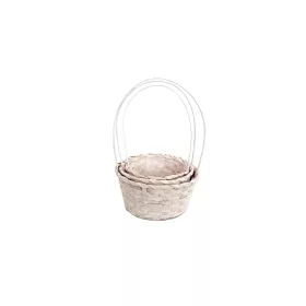   FLORENTIN BAMBUSZ KEREK 66-54-A/FEHÉR S/3 - 21X10XH/36CM 8 1DB