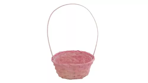 FLORENTIN BAMBUSZ OVÁL ANTIKOLT KICSI 66-22-A/PINK - 25X18XH10/40CM 1DB