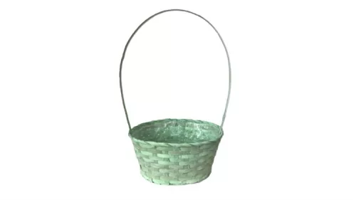 FLORENTIN BAMBUSZ OVÁL ANTIKOLT 66-2-A/ZÖLD - 30X22XH13/49CM 1DB