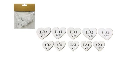 DEKOR SZÍV LOVE 10/CSOM 210-D-6-7X5CM 1DB