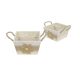 KASPÓ FA KOCKA CSIPKÉS MASNIS 232-W-209/M - 16,5X16,5XH10CM 1DB