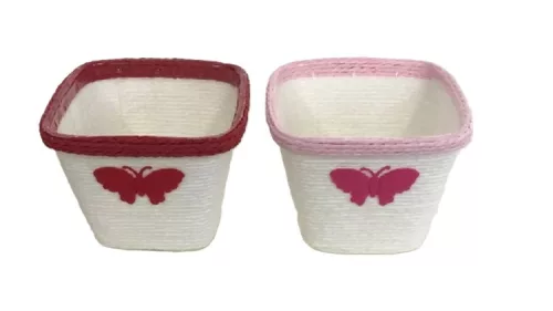 PAPÍRKASPÓ KOCKA SZÍNES PEREM 9-21/MIX - 12X12XH9cm 10/240 1DB