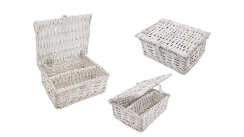 TÁROLÓ VESSZŐ FEDELES FEHÉR 90-22-D6 - 21X17XH9CM 1DB