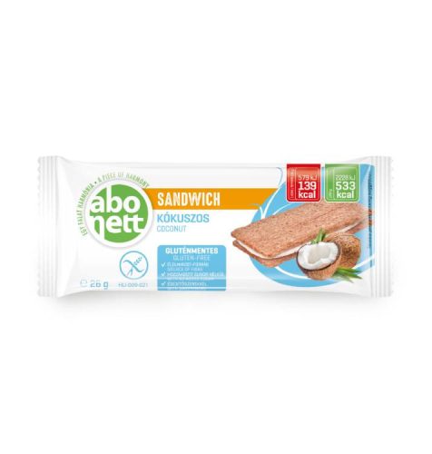ABONETT SANDWICH GLUTÉNMENTES KÓKUSZOS 26G