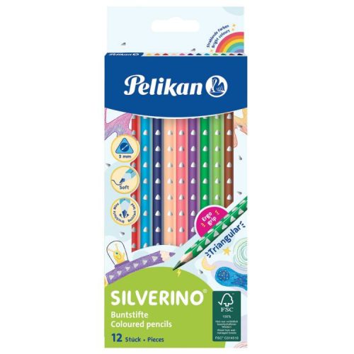 PELIKAN SILVERINO SZÍNESCERUZA 12 SZÍN 3MM 1CS
