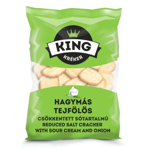KING KRÉKER CSÖKKENTETT SÓTARTALMÚ HAGYMÁS-TEJFÖLÖS 100G