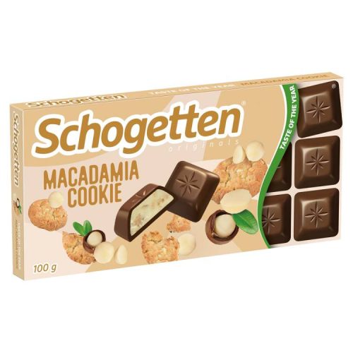 SCHOGETTEN TEJCSOKOLÁDÉ MAKADÁMIA DIÓS KEKSZ 100G