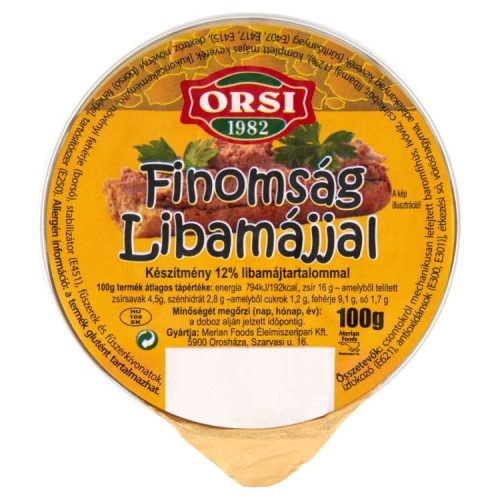 ORSI FINOMSÁG PÁSTÉTOM LIBAMÁJJAL 100G