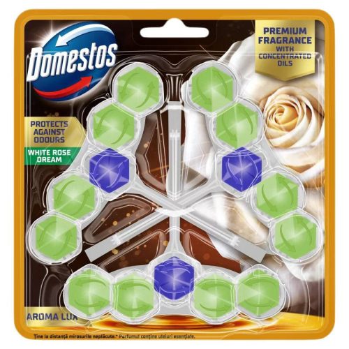 DOMESTOS AROMA LUX WC RÚD WHITE ROSE 3X50G