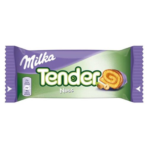 MILKA TENDER PISKÓTATEKERCS MOGYORÓS 37G