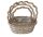 KOSÁR RATTAN FONOTT FÜLES OVÁL SZETT 54-202-31*24*H12/34CM 3DB 1CS