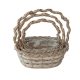 KOSÁR RATTAN FONOTT FÜLES OVÁL SZETT 54-202-31*24*H12/34CM 3DB 1CS