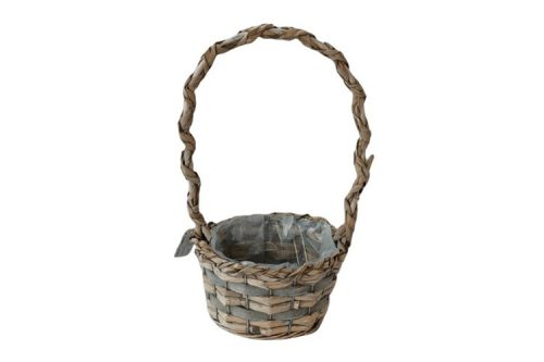 KOSÁR RATTAN FONOTT FÜLES KEREK 54-100-D22*H12/41CM 1DB