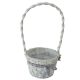 KOSÁR RATTAN FONOTT FÜLES KEREK FEHÉR MASNIS 54-105-D23XH15/47CM 1DB