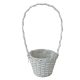 KOSÁR RATTAN FONOTT FÜLES KEREK FEHÉR 54-106-D22XH16/50CM 1DB