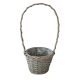 KOSÁR RATTAN FONOTT FÜLES KEREK SZÜRKE 54-107-D22XH16/51CM 1DB