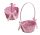 KOSÁR RATTAN FONOTT FÜLES PINK MASNIS 66-39-A/PINK-D19*H9/32CM 1DB