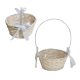 KOSÁR RATTAN FONOTT FÜLES FEHÉR MASNIS 66-39-A/FEHÉR-D19*H9/32CM 1DB