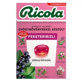 RICOLA CUKORKA FEKETERIBIZLI 40G