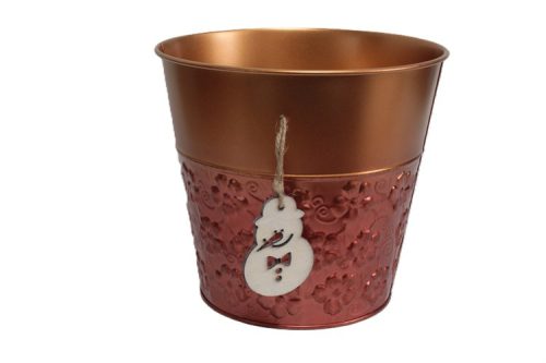 KASPÓ BÁDOG KARÁCSONYI LOGÓVAL 140-B-384/M D18X16,5HXD13CM 1DB