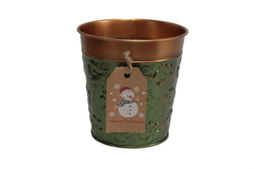 KASPÓ BÁDOG KARÁCSONYI LOGÓVAL 140-B-385/S D12X12HXD9CM 1DB