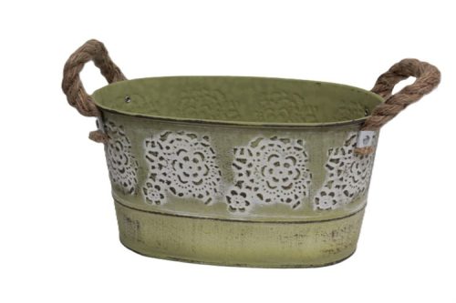 KASPÓ BÁDOG OVÁLIS KÖTÉLFÜLÜ 140-B-344 (20X12)X10,5HX(17X9)CM 1DB