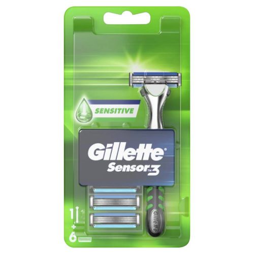 GILLETTE SENSOR3 BOROTVA+6BETÉT SENSITIVE 1CS