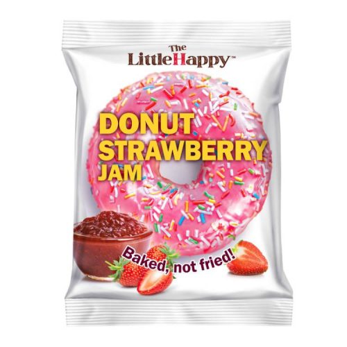 DONUT STRAWBERRY JAM FÁNK EPRES TÖLTELÉKKEL ÉS BEVONATTAL 60G