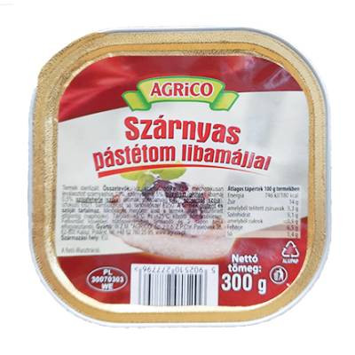 AGRICO SZÁRNYAS PÁSTÉTOM LIBAMÁJJAL 300G