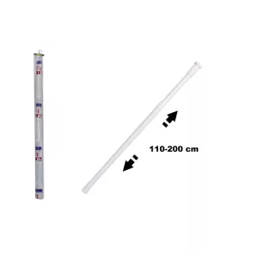   ZUHANYFÜGGÖNYRÚD TELESZKÓP.FEHÉR FÉM MŰANYAG BEVONAT110-200CM ENG-592 1DB