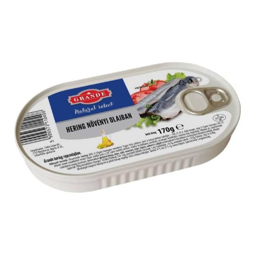 GRANDE HERING NÖVÉNYI OLAJBAN 170G