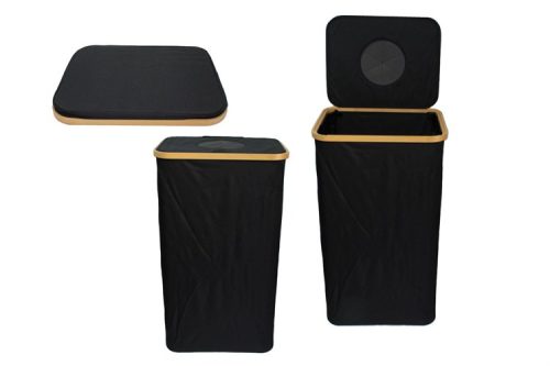 TÁROLÓ VISSZAVÁLTÓS ÜVEGEKNEK BAMBUSZ+TEXTIL 40,5X33X70CM ENG-579 1DB