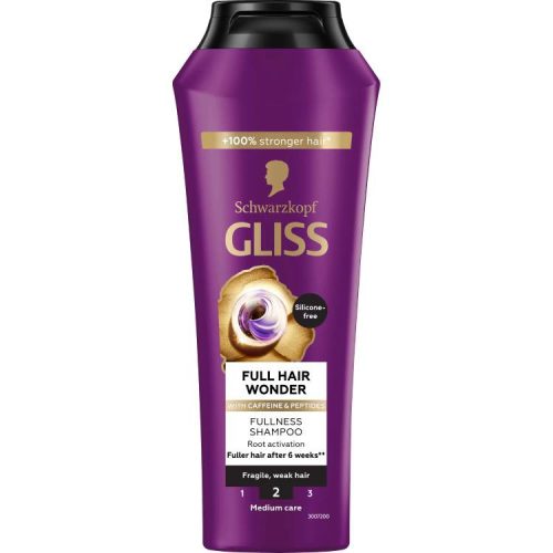 GLISS KUR SAMPON FULL HAIR WONDER KOFFEINNEL ÉS PEPTIDEKKEL 250ML