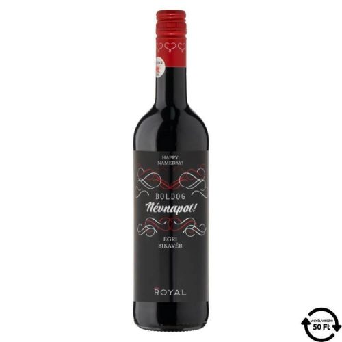 BOLDOG NÉVNAPOT BOR EGRI BIKAVÉR SZÁRAZ VÖRÖS DRS 750ML