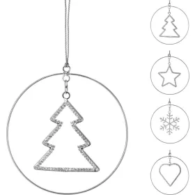 (KAR) FÜGGŐ DEKORÁCIÓ EZÜST 12CM A72100710 1DB
