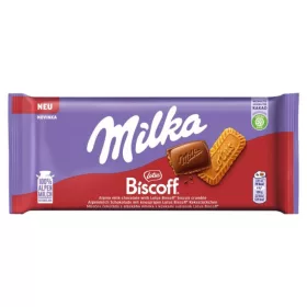 MILKA TÁBLÁS CSOKOLÁDÉ BISCOFF 90G